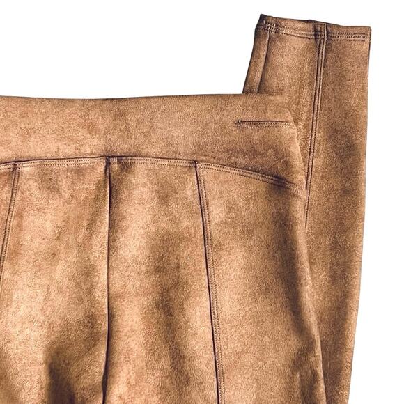 Spanx Women’s S NWT Tan Faux Suede High Rise Leggings Pants Ankle Tummy Control - Picture 10 of 12